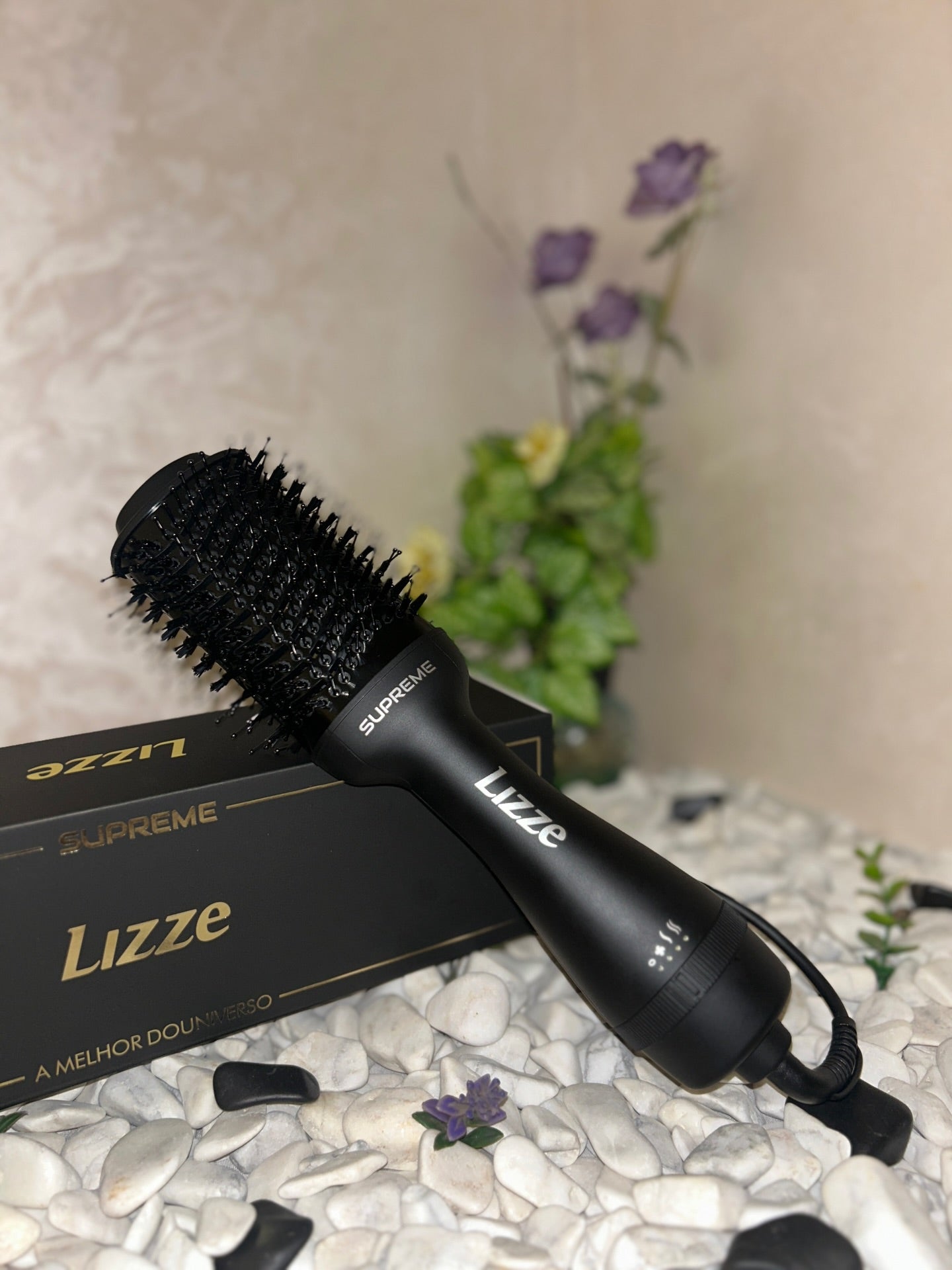 Brosse Soufflante LIZZE SUPRÊME Noire – Sèche-Cheveux & Volumisateur 2-en-1