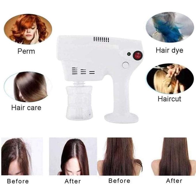 Lizze Pistolet Lumière bleue Nanomètre Pulvérisateur Barbier Soins En Spray