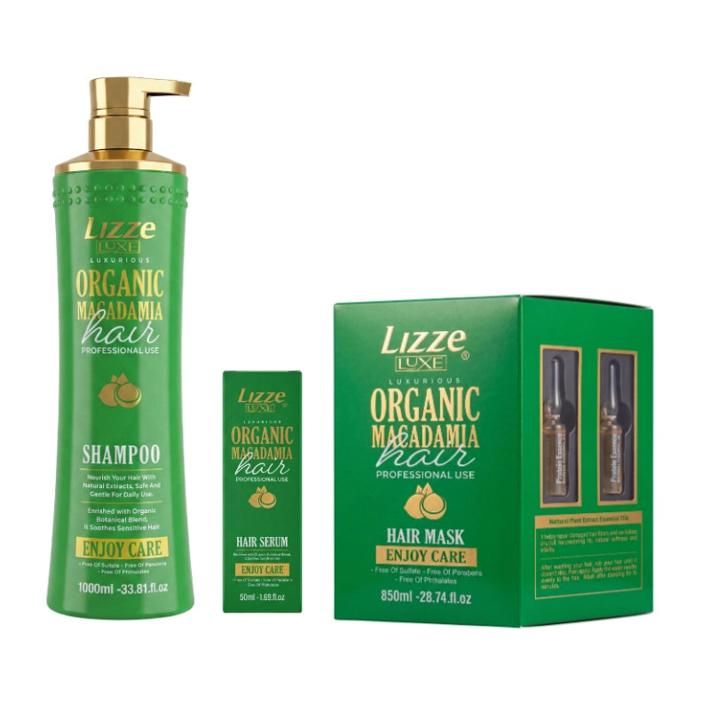 Kit Capillaire Lizze Macadamia – Shampooing, Masque & Sérum