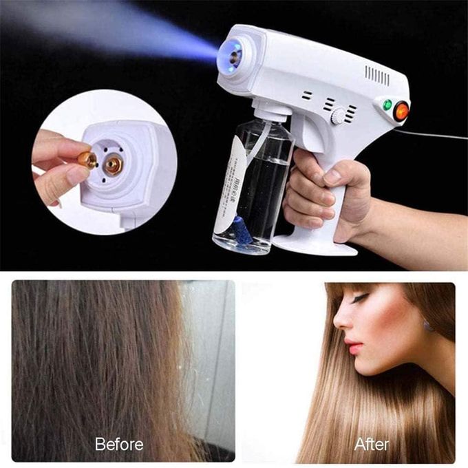 Lizze Pistolet Lumière bleue Nanomètre Pulvérisateur Barbier Soins En Spray